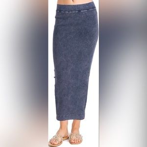 Hard Tail ankle length pencil skirt with back slit